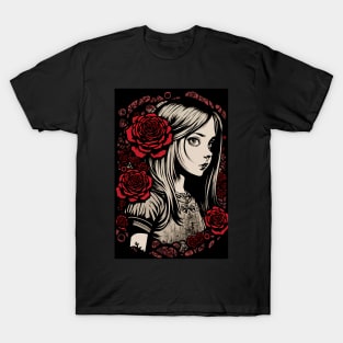 Dark Alice in Wonderland: Dark Gothic Punk E-Girl Style T-Shirt